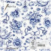 Ambiente Servetten 20pcs / 33 x 33cm, Delft Blue flowers