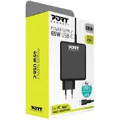 Port Designs Port Connect Oplader - Netvoeding o.a. voor MacBook, Tablet en Telefoon - USB-C - 65W - Zwart