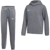 Nike Park 26 Fleece Pullover Hoodie Joggingpak Kids Donkergrijs Wit