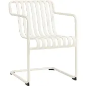 HAY Palissade Cantilever Eetkamerstoel Cream - Tuinstoelen Gepoedercoat Staal White - AF593-A800