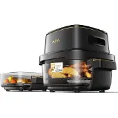 MOVA Aeroglass AF20 Pro Glazen Airfryer - Dubbele Capaciteit 4L + 2.5L - Borstelloze Grill