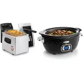 Fritel Frytastic 5371 Frituurpan + Slowcooker SC2395 - Friteuse - Stoofvlees Friet