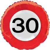 Benza - Helium Ballon Verkeersbord - 30 Jaar