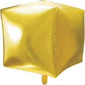 Party-Decoration Partydeco - Folieballon kubus Goud