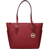 Michael Kors Rode Leren Schoudertas