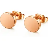 LGT JWLS LGT Jewels Ronde oorknoppen Edelstaal Rose-4mm