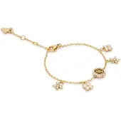 GUESS armband Secret Garden Flower Charms Bracelet Yellow Gold goudkleurig