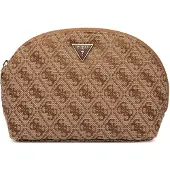 GUESS accessoiretas Dome Pouch Latte Logo Lichtbruin
