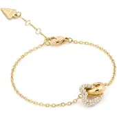 GUESS armband Beloved 15mm Heart Links Bracelet Yellow Gold goudkleurig