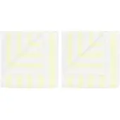Blomus Arto handdoek 2-pack, Wit-transparant geel, 30x50 cm