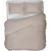 Kayori Saya – Dekbedovertrek Katoensatijn – Beige – 200x200/220 cm