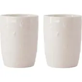 Zusss Set Van 2 Koffiemokken Hartjes - Cadeau Dames - Verjaardag Keramiek Wit