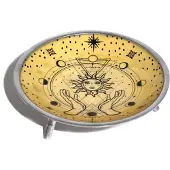 Ancient Wisdom - Decoratief beeld of figuur - Gietijzeren ketel 11x13 cm met pentagramsymbool - ritueel - magie - spiritueel - branden - spreuken - symbolen