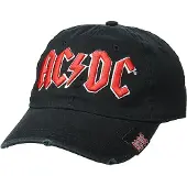 ACDC AC/DC Baseballcap met logo voor volwassenen (Zwart/Rood)