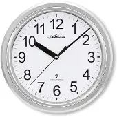 Atlanta 4522/9 Tijdsein gestuurde wandklok zilver
