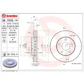 Brembo 09.7376.11 Remschijf