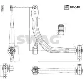 SWAG Draagarm, wielophanging 33 11 0489