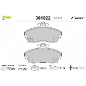 Valeo 301022 Remblokken