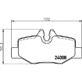 Hella 8DB 355 010-661 Remblokken