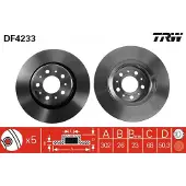 TRW Remschijf DF4233 voorkant, geventileerd, 1 Stuk