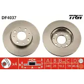 TRW Remschijf DF4037 voorkant, geventileerd, 1 Stuk
