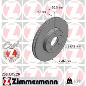 ZIMMERMANN 250.1315.20 Remschijf