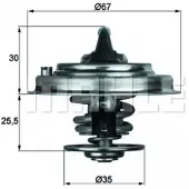 MAHLE ORIGINAL Thermostaat, koelvloeistof TX 34 87D