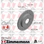 ZIMMERMANN 250.1340.52 Remschijf