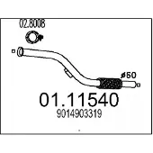 MTS 01.11540 Voorpijp