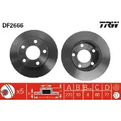 TRW Remschijf DF2666 voorkant, compleet, 1 Stuk