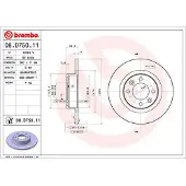 Brembo 08.D750.11 Remschijf