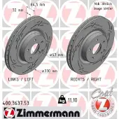 ZIMMERMANN 400.3637.53 Remschijf