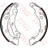TRW Remschoenset GS8455 TRW voor o.a. CITROEN, DACIA, DS, HYUNDAI, NISSAN, PEUGEOT, RENAULT