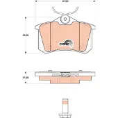 TRW Remblokken set GDB1813 TRW voor o.a. AUDI, CITROEN, PEUGEOT, RENAULT, VOLKSWAGEN