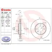 Brembo 09.5221.10 Remschijf