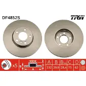 TRW DF4852S Remschijf