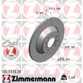 ZIMMERMANN 100.3320.20 Remschijf