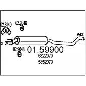 MTS 01.59900 Uitlaat middendemper