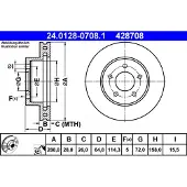 Ate 24.0128-0708.1 Remschijf
