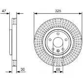 Bosch Remschijf 0 986 479 W52, 1 stuk