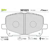 Valeo 301025 Remblokken