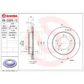 Brembo Remschijf 09C22010 voorkant, geventileerd, 1 Stuk