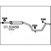 MTS 01.50459 Uitlaat middendemper