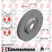 ZIMMERMANN 600.3237.75 Remschijf