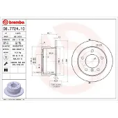 Brembo 08.7724.10 Remschijf