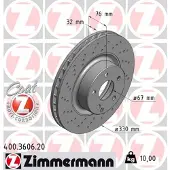 ZIMMERMANN 400.3606.20 Remschijf