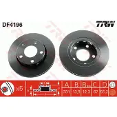 TRW Remschijf DF4196 achter, volledig, 1 Stuk