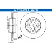 Ate 24.0120-0262.1 Remschijf