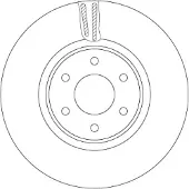 TRW Remschijf DF6968S, 1 stuk