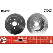 TRW Remschijf LUC DF4335 achter, volledig, 1 Stuk